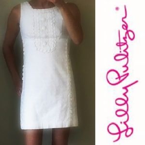 Lilly Pulitzer Jubilee Shift Dress White Size 8